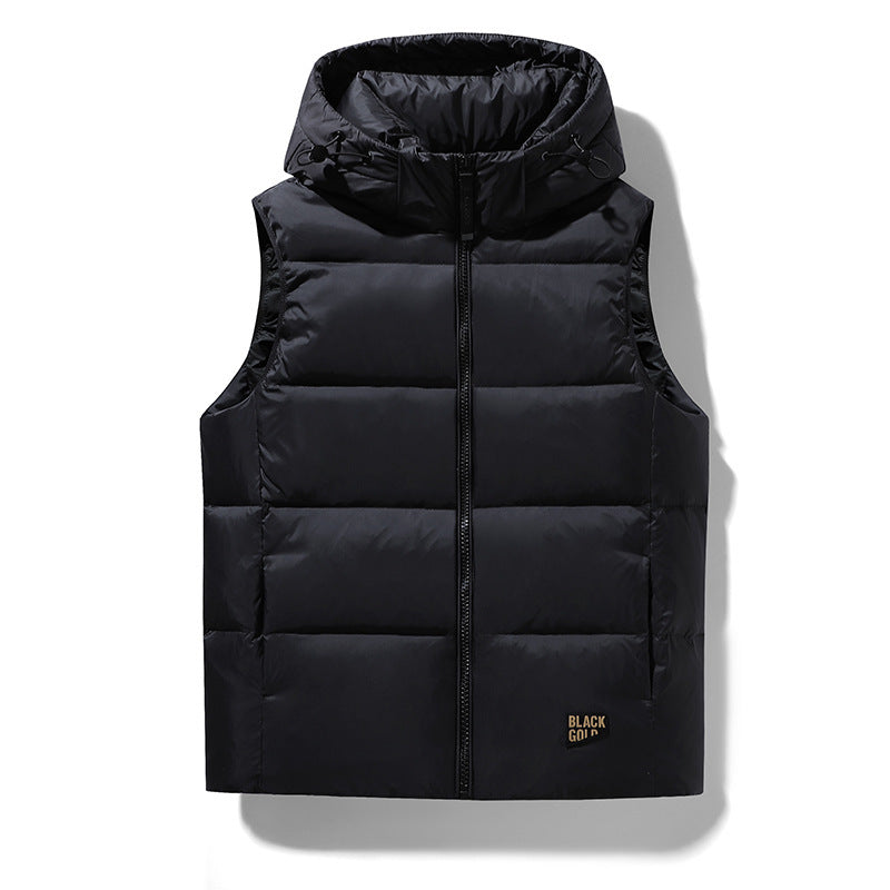 Herren Ärmellose gesteppte Thermoweste mit Kapuze und wasserabweisender Oberfläche Nord Taschen