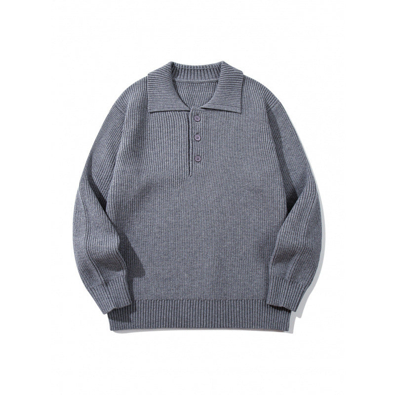 Herren Feinstrick-Polo-Pullover mit Hemdkragen, Knopfleiste und geripptem Saum Nord Taschen