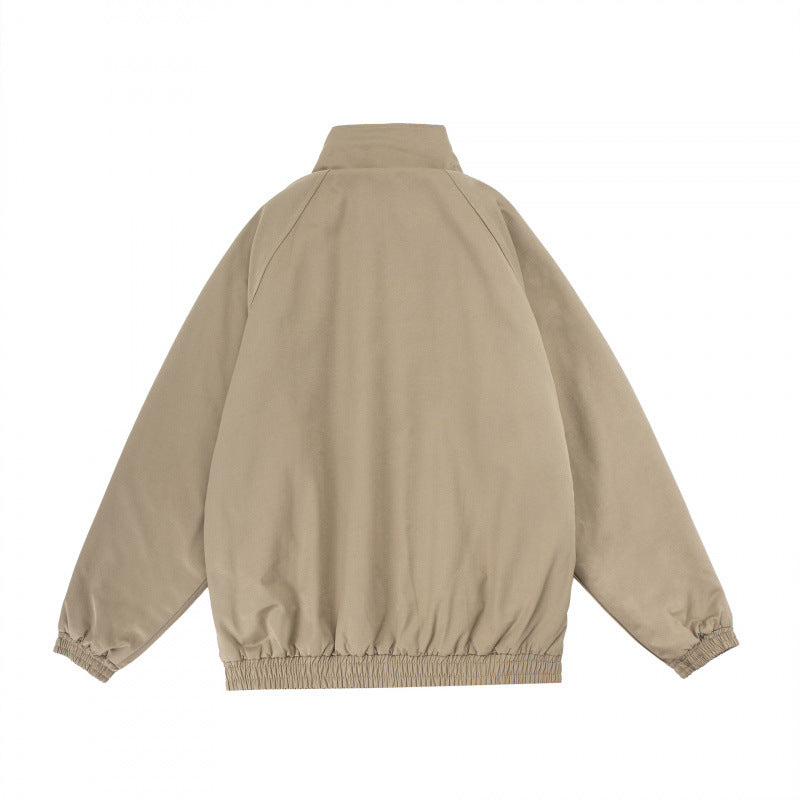 Herren Oversize-Zip-Jacke mit Stehkragen, Teddy-Fleece-Futter und elastischem Saum Nord Taschen