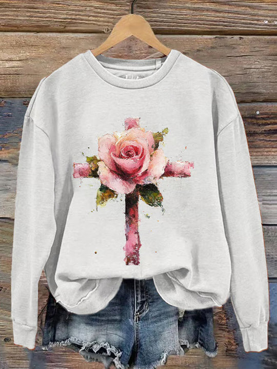 Damen Gemütlicher Pullover mit Herzmotiv Nord Taschen