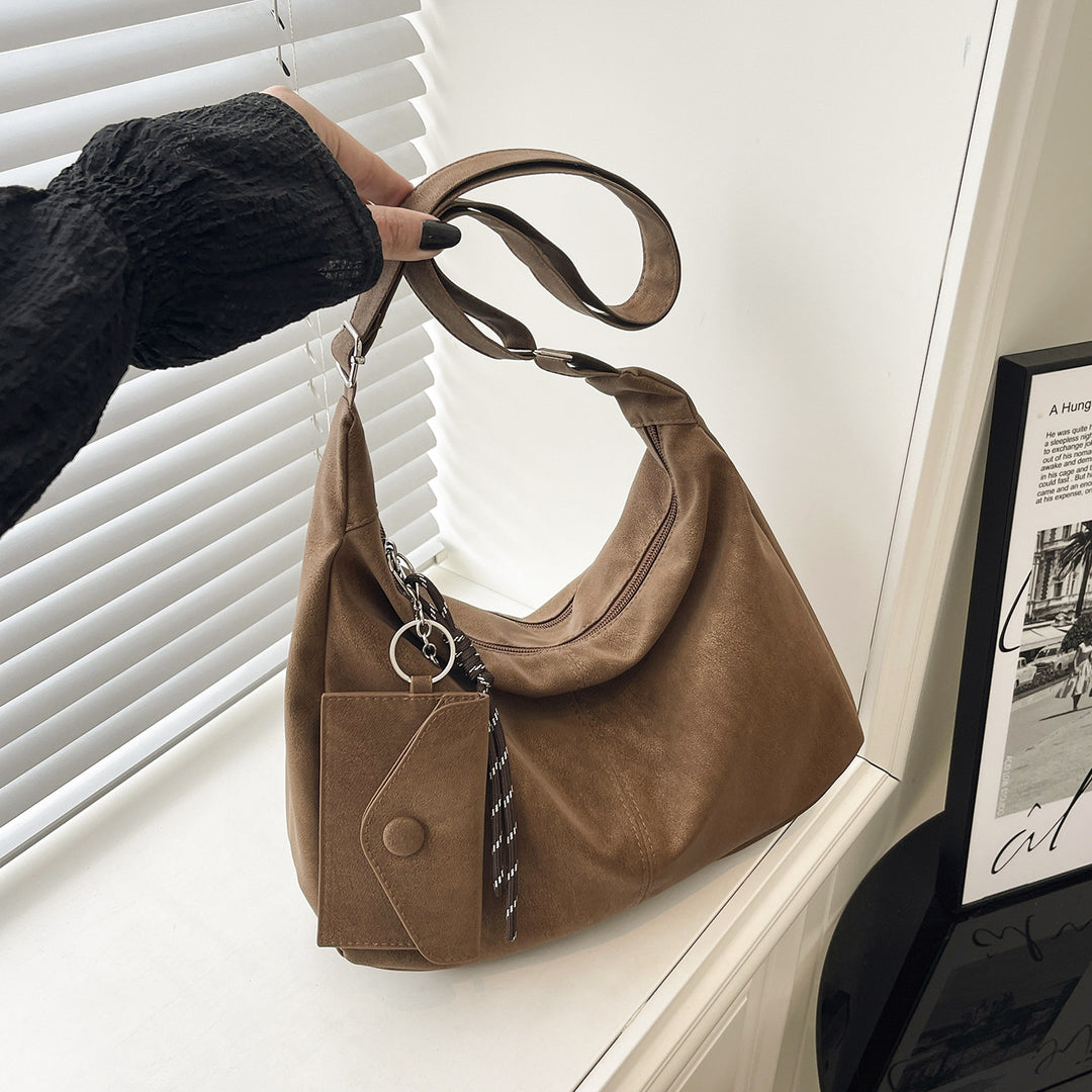 Damen elegante Hobo-Tasche mit abnehmbarem Münzfach Nord Taschen
