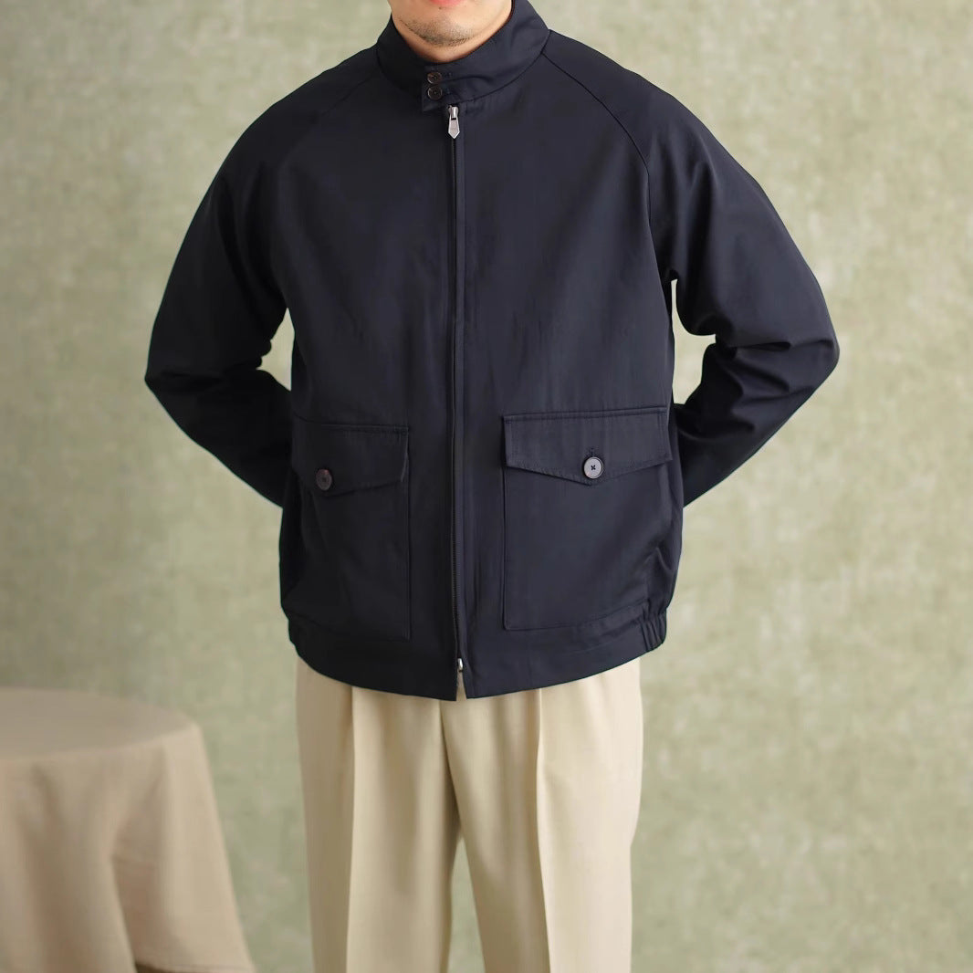 Herren Harrington-Jacke mit Cordkragen und aufgesetzten Pattentaschen Nord Taschen
