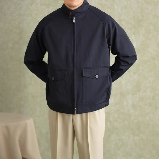Herren Harrington-Jacke mit Cordkragen und aufgesetzten Pattentaschen Nord Taschen