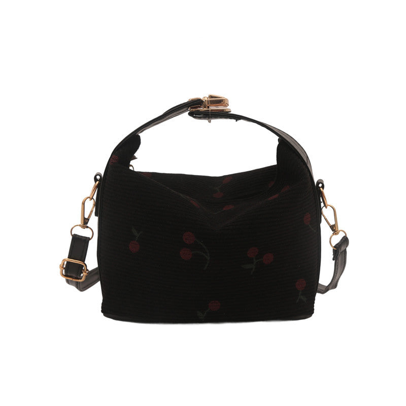 Damen Umhängetasche mit fröhlichem Kirschdesign und verstellbarem Schulterriemen Nord Taschen