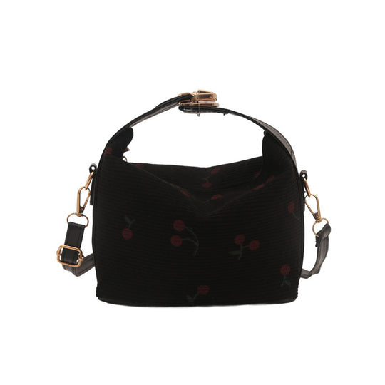 Damen Umhängetasche mit fröhlichem Kirschdesign und verstellbarem Schulterriemen Nord Taschen