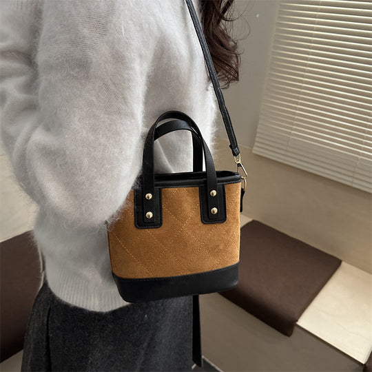 Damen elegante Mini-Bucket-Tasche mit abnehmbarem Schulterriemen Nord Taschen
