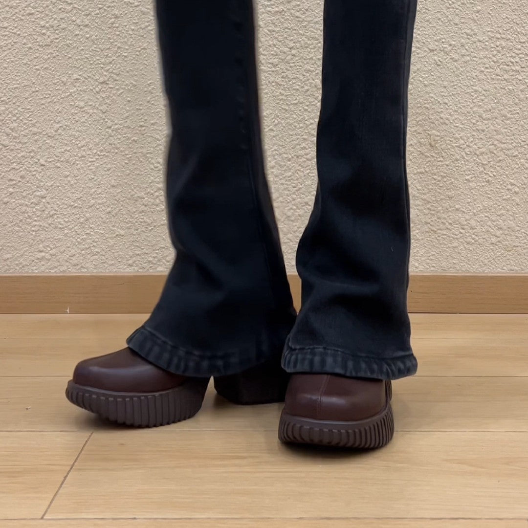 Damen Plateau-Slipper mit markanter Profilsohle und elastischem Einstieg Nord Taschen