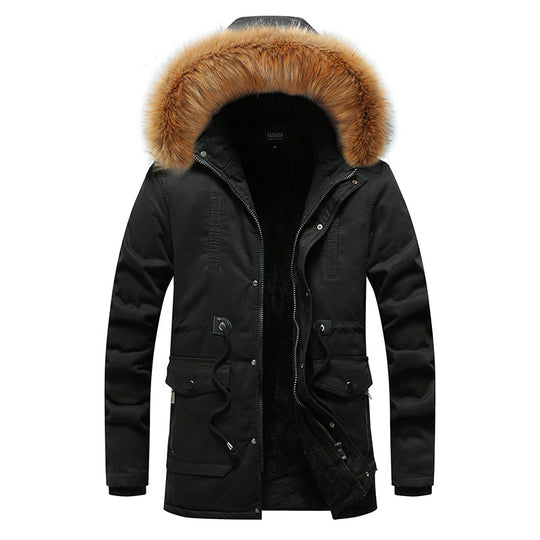 Herren Winterparka mit Kunstfellkapuze und Teddyfutter Nord Taschen