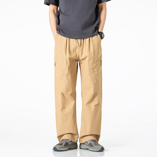 Herren Locker geschnittene Nylon-Cargohose mit Tunnelzugbund und angewinkelten Utility-Taschen Nord Taschen