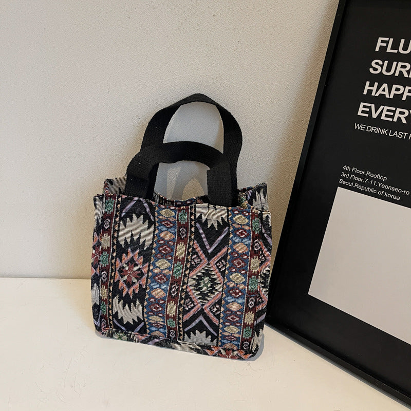 Damen Tragetasche mit ethnischem Muster und robusten Griffen Nord Taschen