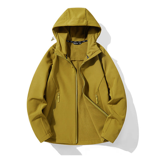 Herren Leichte Softshell-Kapuzenjacke mit Fleece-Innenfutter und wasserabweisender Oberfläche Nord Taschen