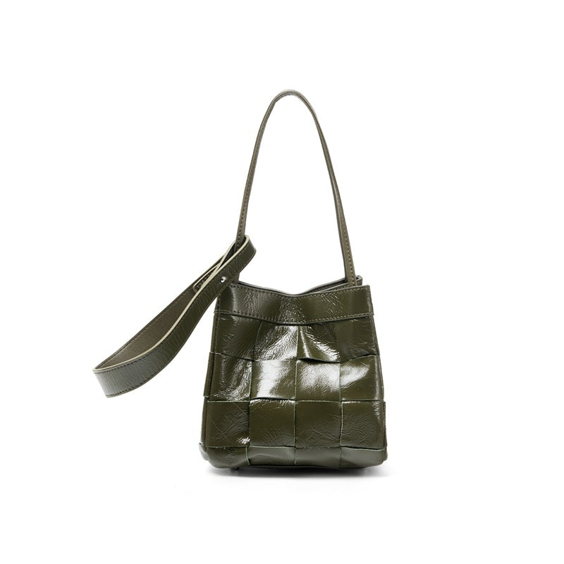 Damen trendige Schultertasche im modernen Flecht-Design Nord Taschen