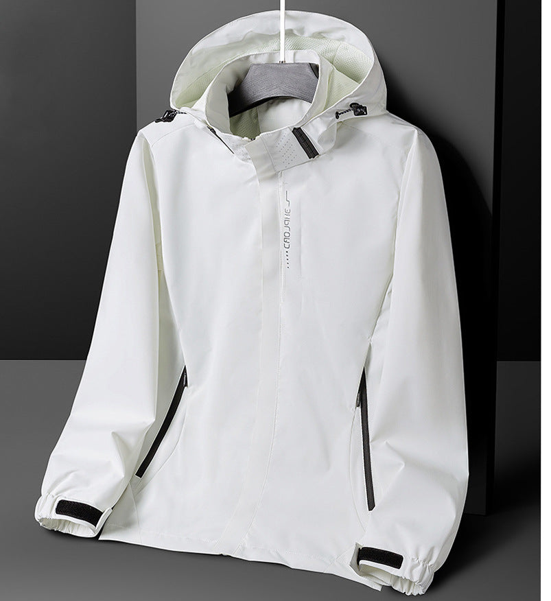 Herren Leichte Softshell-Funktionsjacke mit atmungsaktivem Meshfutter und verstellbarer Kapuze Nord Taschen