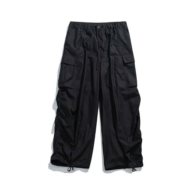 Unisex Weite Cargo-Hose mit Tunnelzugbund, großen Pattentaschen und verstellbarem Saum Nord Taschen