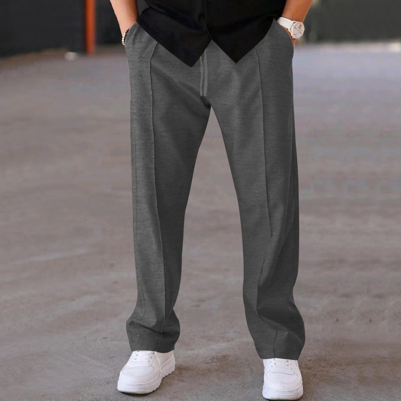 Herren Relaxed-Fit Freizeit-Hose mit Bügelfalte, Tunnelzug und Eingrifftaschen Nord Taschen