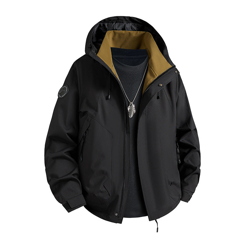 Herren wasserdichte Softshelljacke mit Kapuze und Fleece-Innenfutter Nord Taschen