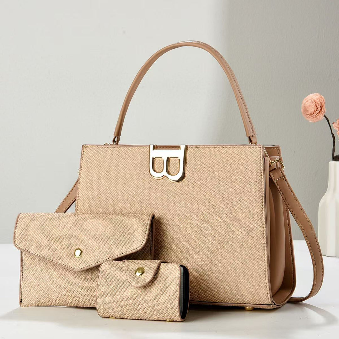 Damen elegante Handtasche mit abnehmbaren Accessoires Nord Taschen