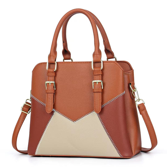 Damen Handtasche mit modernem Farbblock-Design und verstellbarem Schulterriemen Nord Taschen