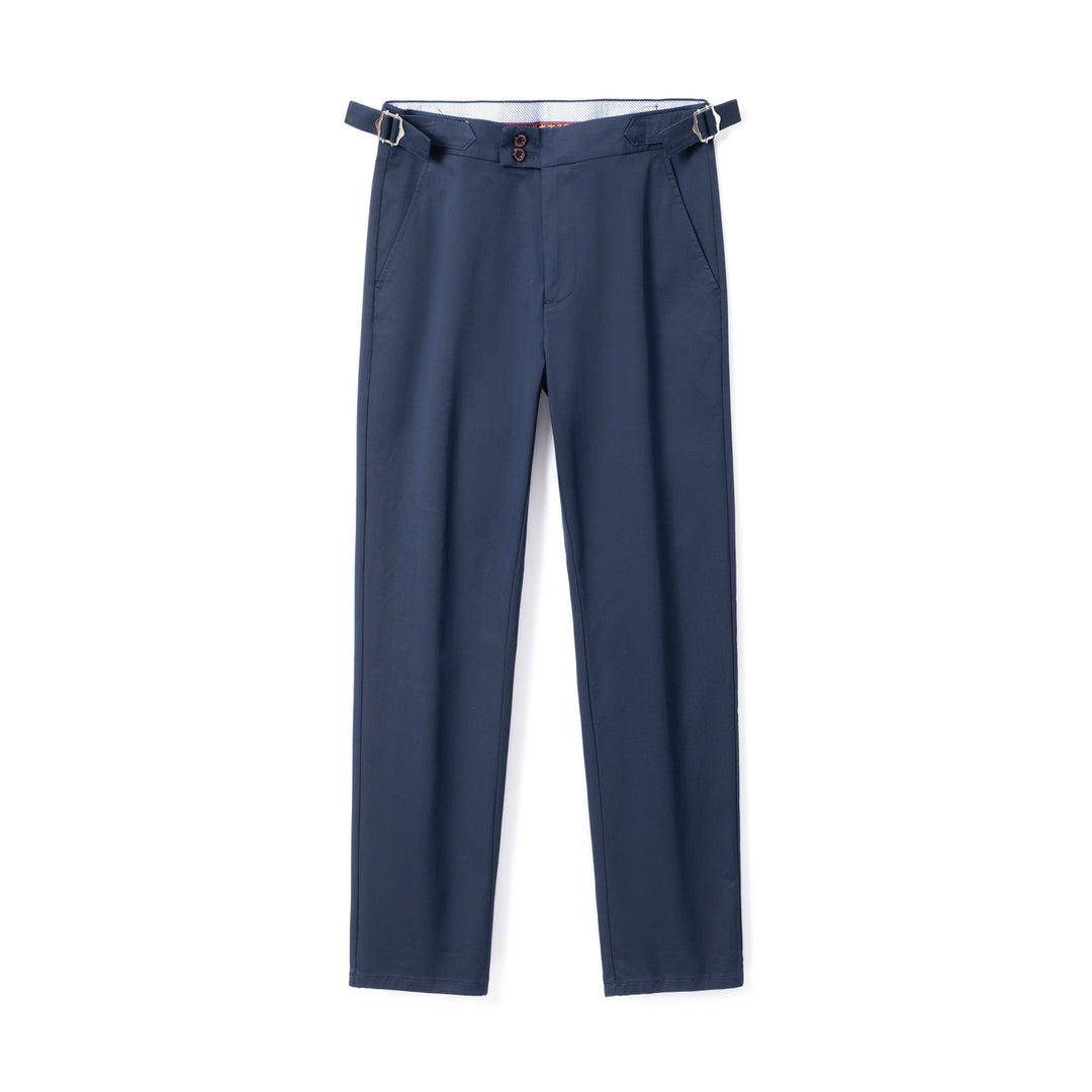 Herren Konische Chinohose mit seitlichen Taillenverstellern & schlanker Bundfalte Nord Taschen