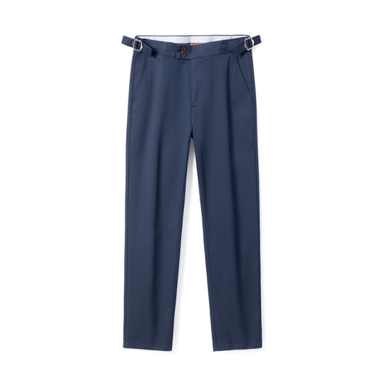 Herren Konische Chinohose mit seitlichen Taillenverstellern & schlanker Bundfalte Nord Taschen