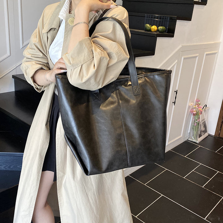 Damen elegante Shopper-Tasche aus hochwertigem Kunstleder mit praktischem Innenfach Nord Taschen