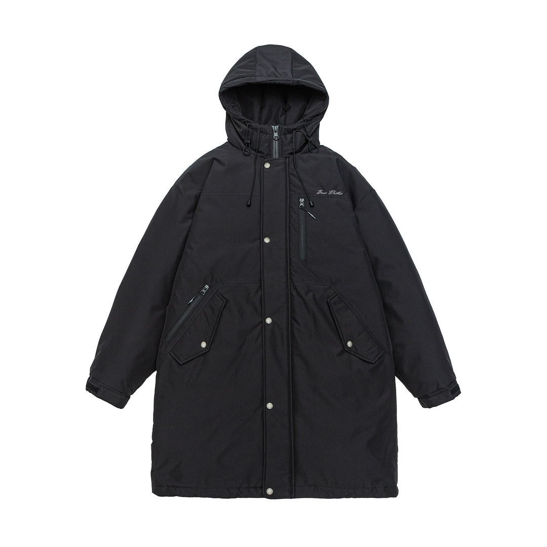 Herren Warmer winddichter Parka mit Kapuze, Steppfutter und Fronttaschen Nord Taschen