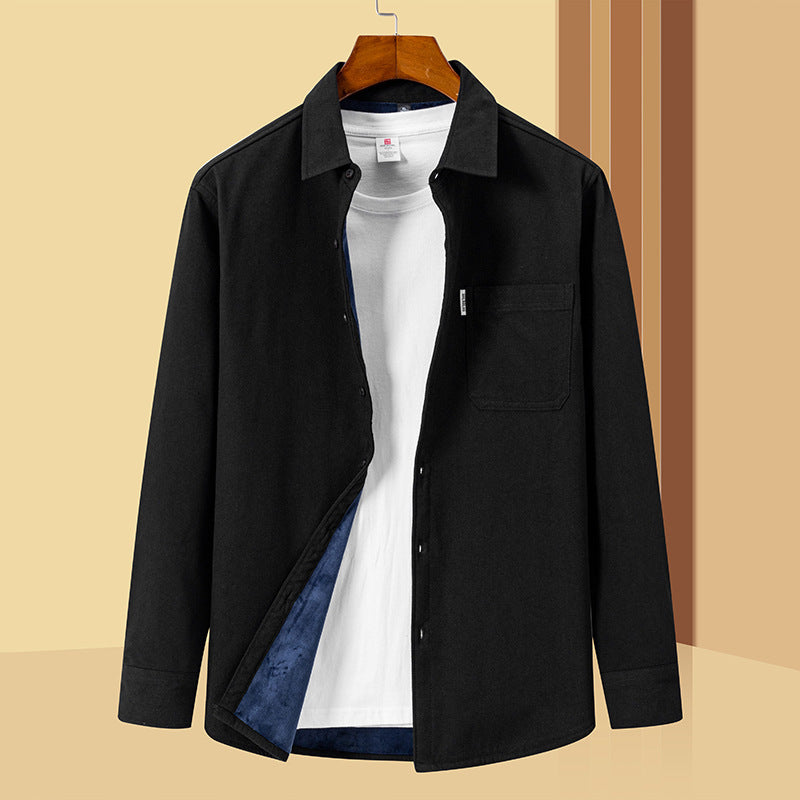 Herren Lässiges Utility-Overshirt aus Canvas mit Brusttasche und verstärkten Nähten Nord Taschen