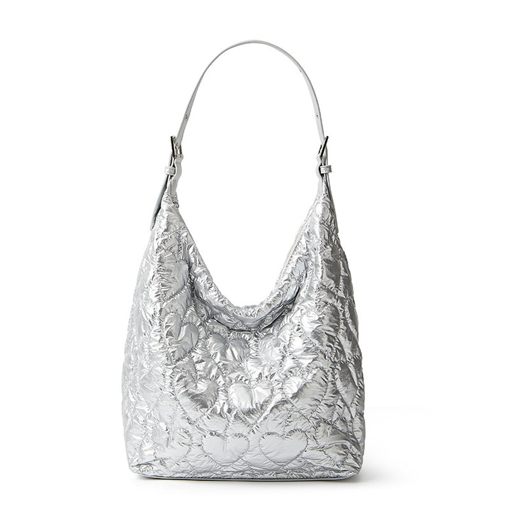 Damen Hobo-Tasche aus hochwertigem, gesteppte Kunstleder mit Herzmotiv Nord Taschen