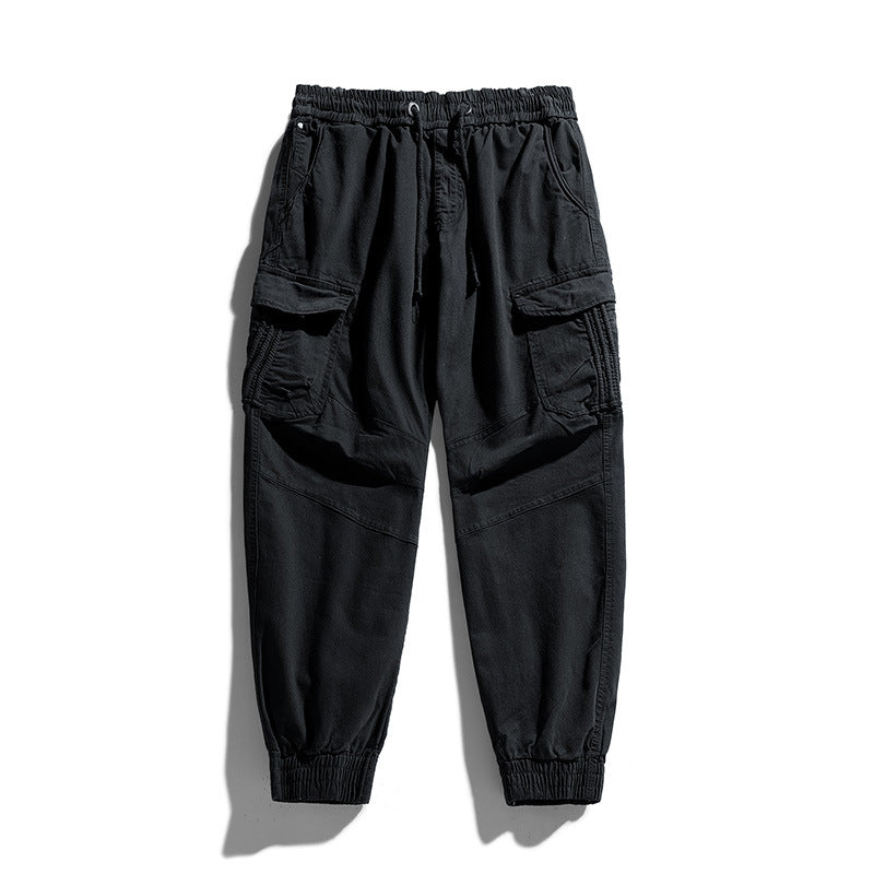 Herren Cargo-Joggerhose mit ergonomischen Kniepasse, elastischem Tunnelzugbund und großvolumigen Klappentaschen Nord Taschen