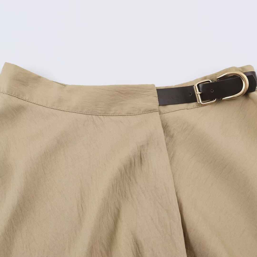 Damen Asymmetrischer Midirock mit Stufen- und High‑Low-Saum Nord Taschen