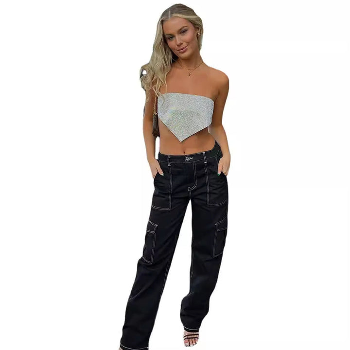 Damen Cargo-Hose mit Baumwollmix und praktischen Taschen