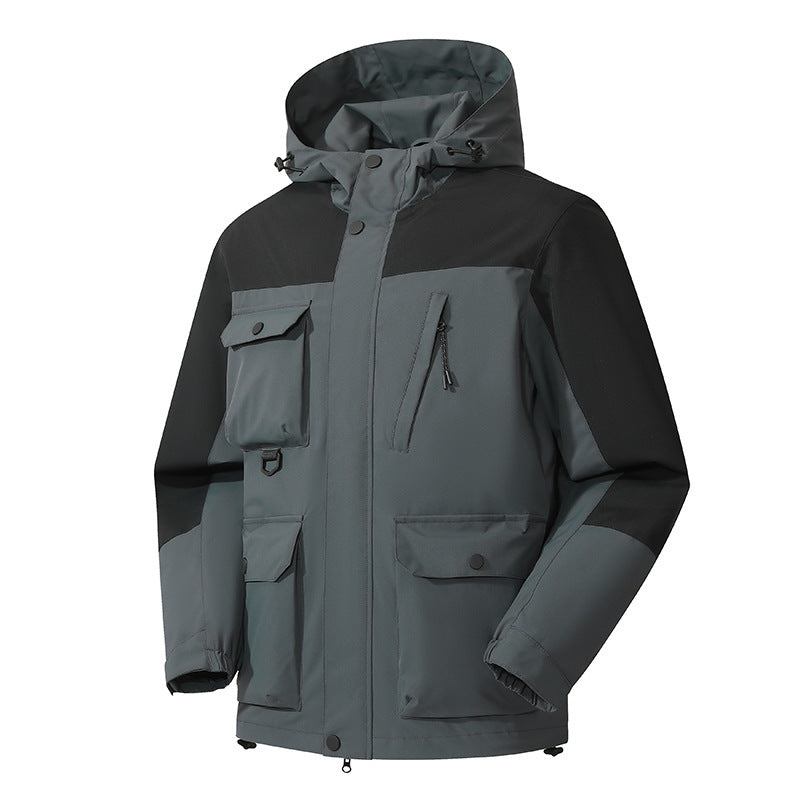 Herren technische Outdoorparka mit Kapuze, wasserabweisender Shell und Mehrfachtaschen Nord Taschen