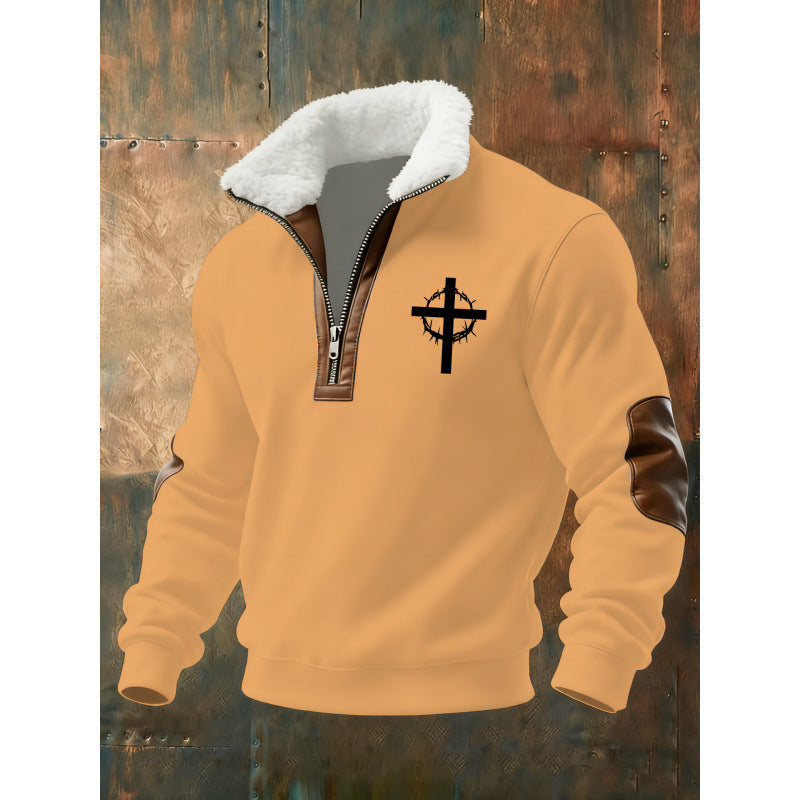 Herren Klassischer Kapuzenpullover mit Fleece-Detail Nord Taschen