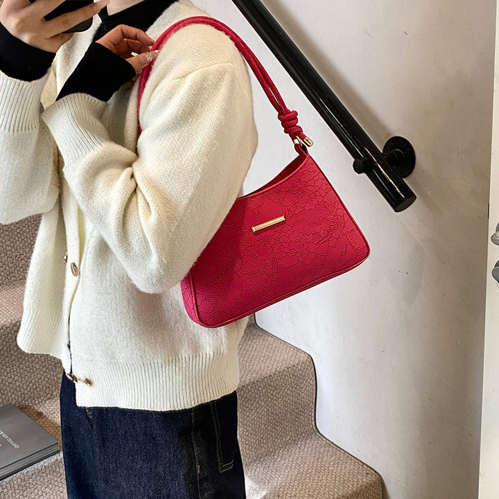 Damen Designer Handtasche mit floralem Relief Nord Taschen