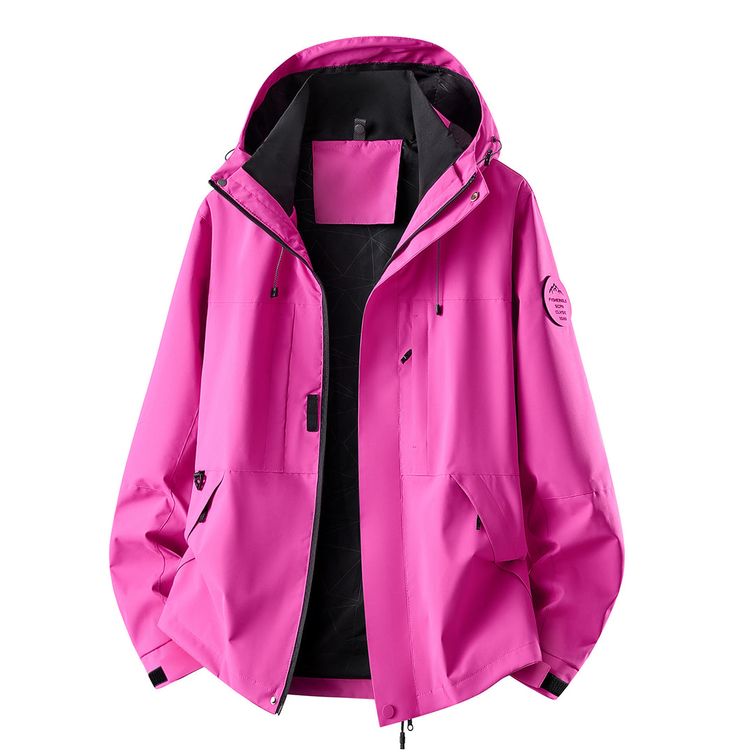 Herren Wasserabweisende Oversize-Outdoorjacke mit Kapuze, atmungsaktivem Softshell & Utility‑Taschen Nord Taschen