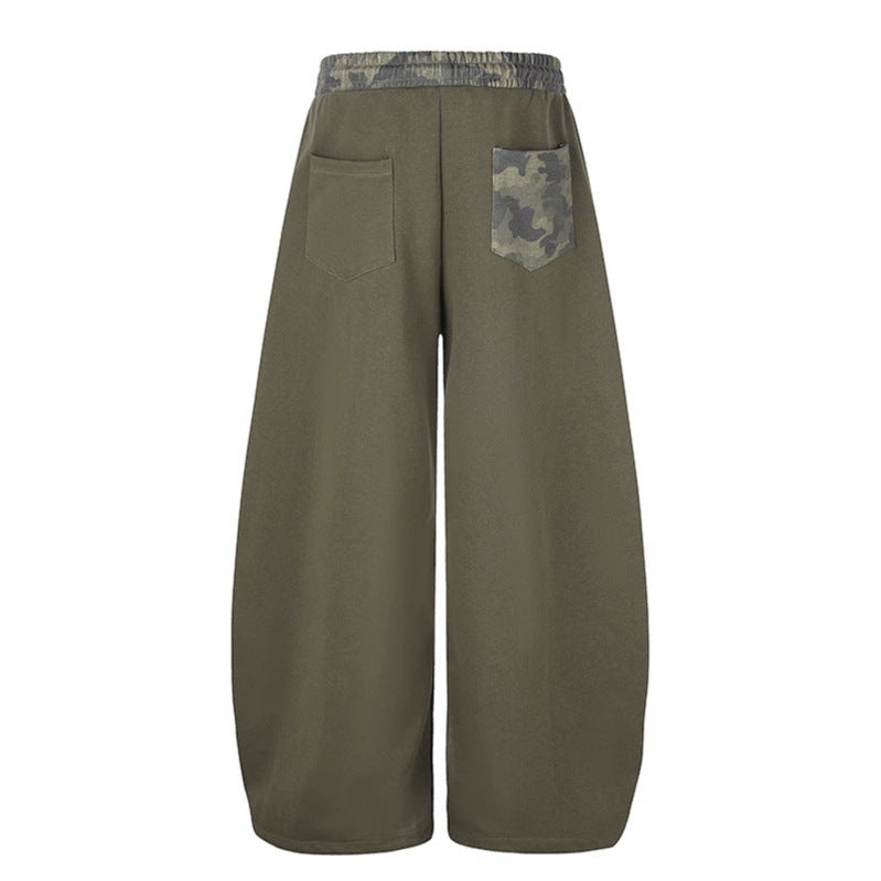 Damen Extraweite Culotte-Sweatpants mit Camouflage-Bund und Sternpatch Nord Taschen