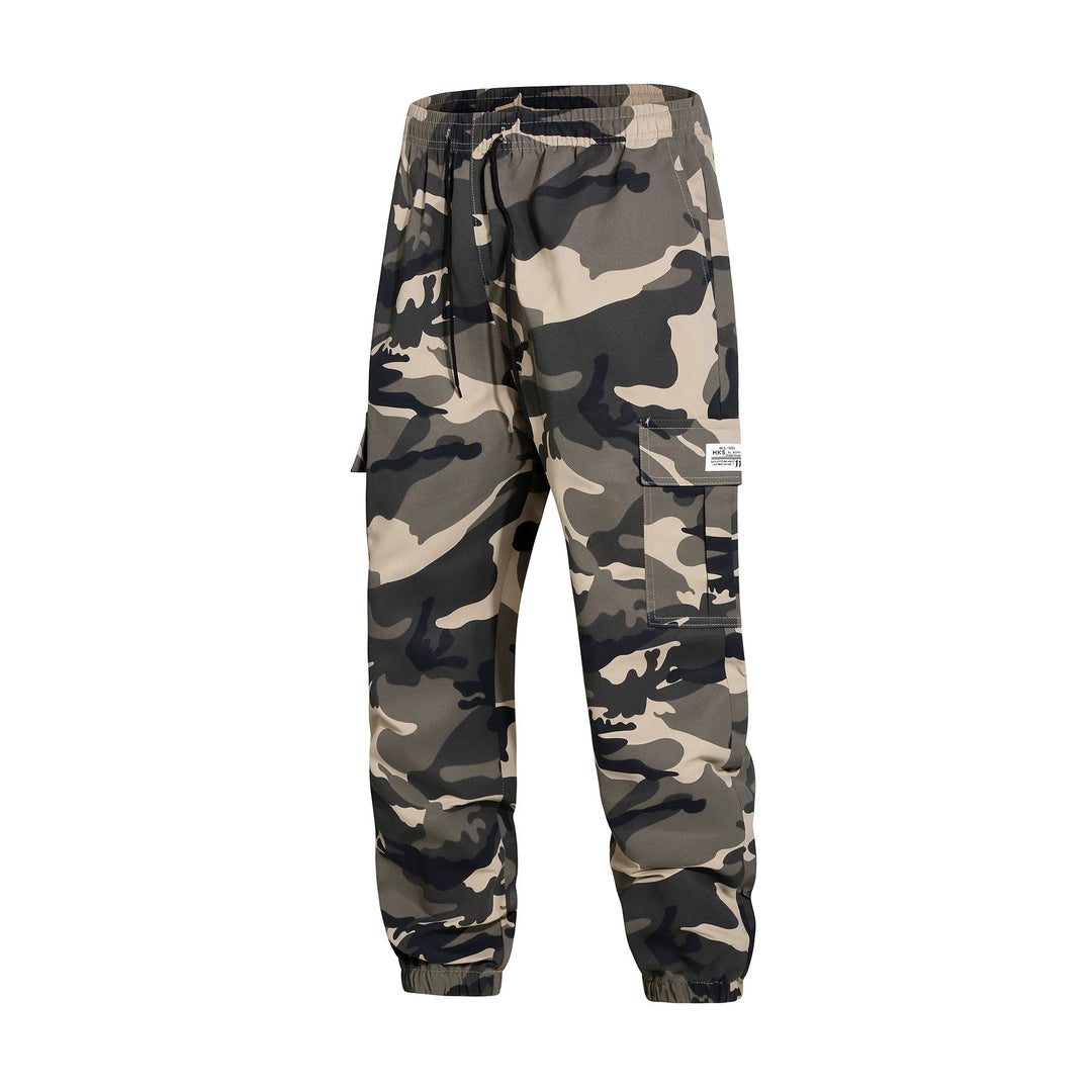 Herren Cargohose im Joggerstil mit Camouflage, Tunnelzugbund & elastischen Knöchelbündchen Nord Taschen