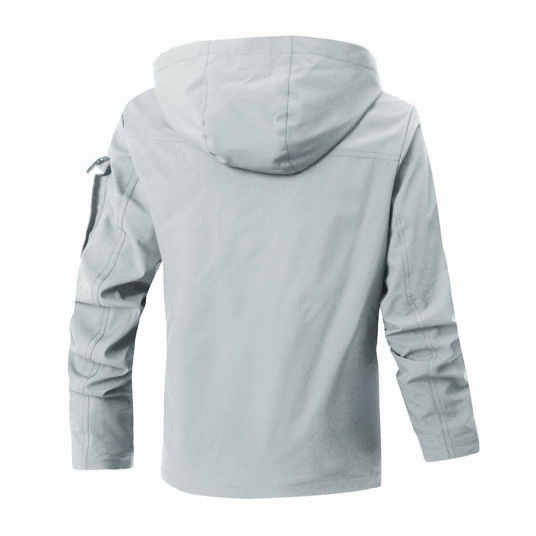 Herren Outdoor-Parka mit karierter Innenfütterung, Kapuze und Multifunktionstaschen Nord Taschen