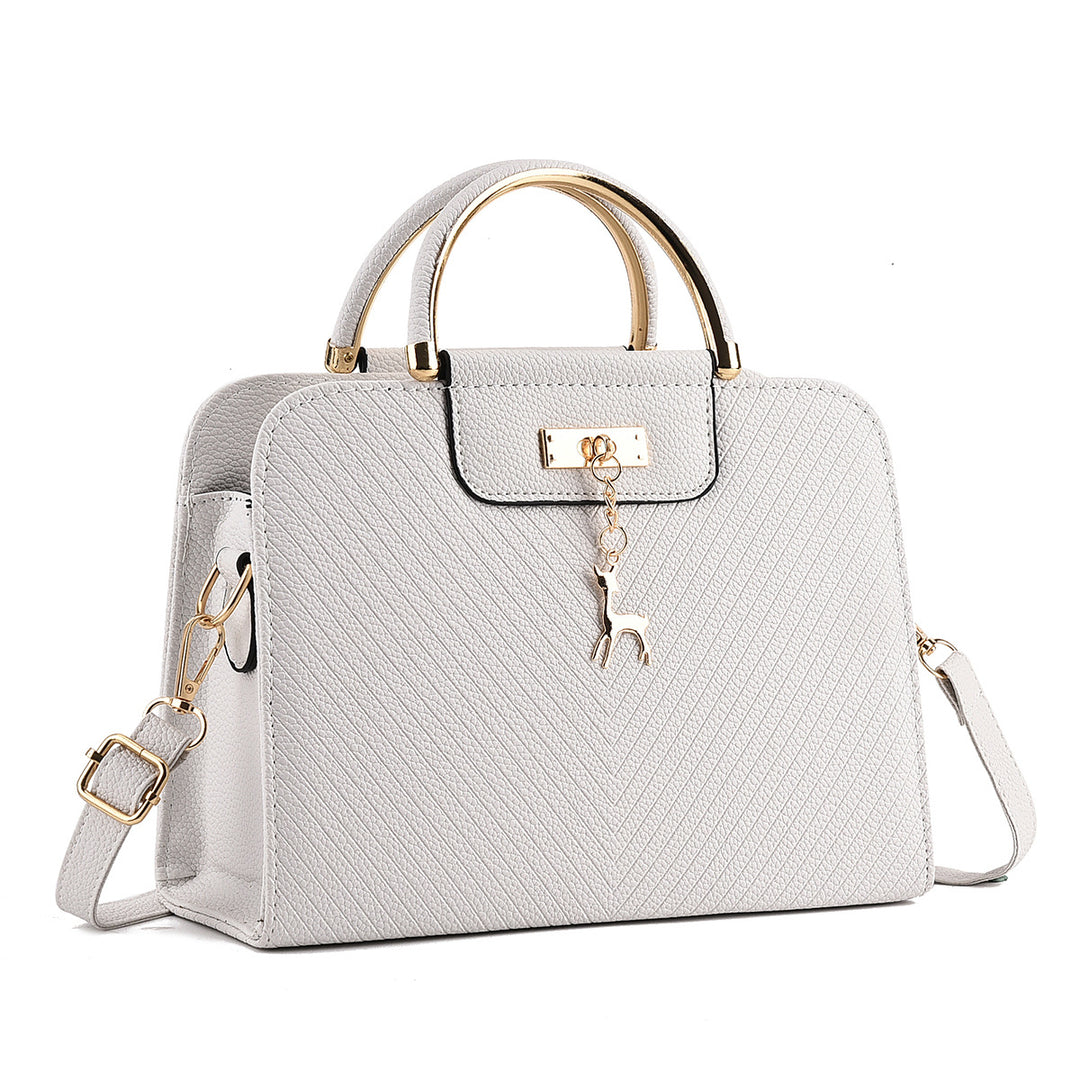 Damen elegante Handtasche mit strukturiertem Außenmaterial und abnehmbarem Schulterriemen Nord Taschen