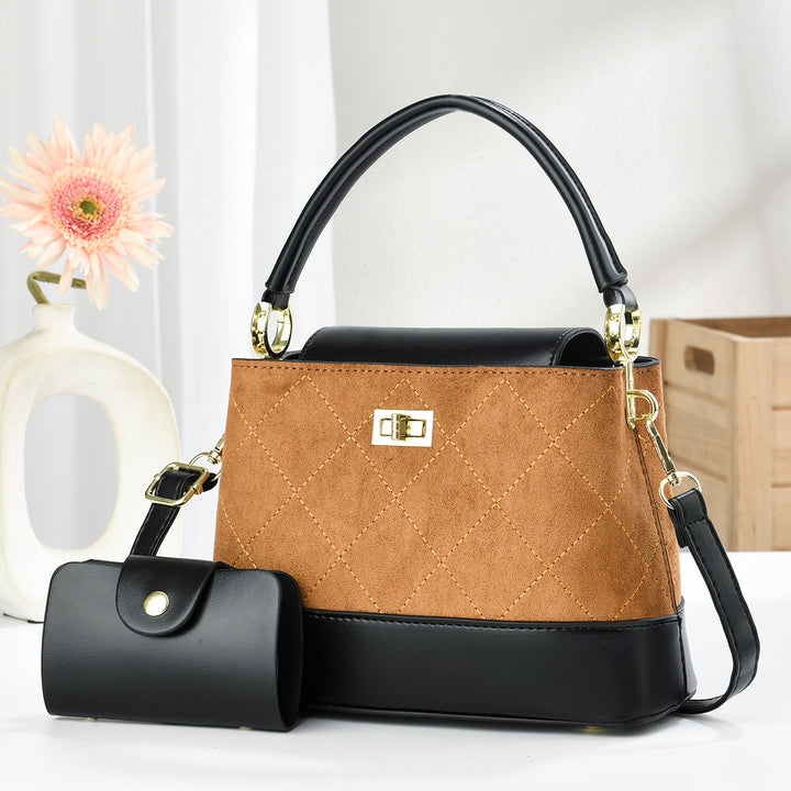 Damen elegante Handtasche mit luxuriösem Steppdesign und abnehmbarer Clutch Nord Taschen