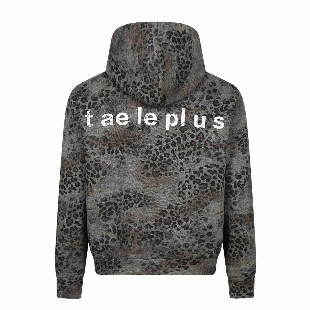 Damen Kapuzenjacke mit durchgehendem Reißverschluss, Leoparden-Print und großflächigen Grafik-Prints Nord Taschen