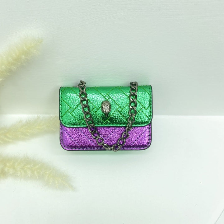 Damen Mini-Handschuhtasche mit geflochtenem Kettenriemen Nord Taschen