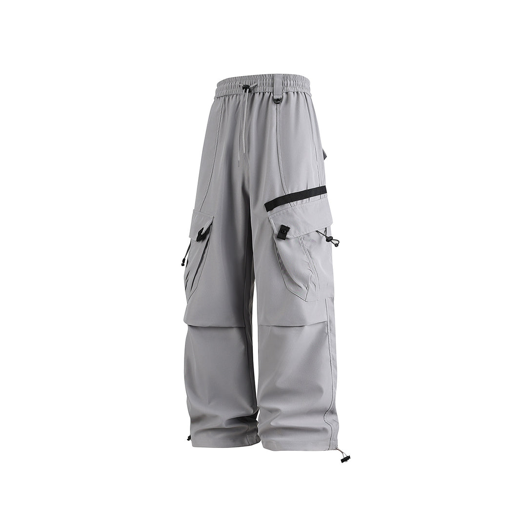 Herren Weite Utility-Cargo-Hose mit Tunnelzugbund, Multifachtaschen und verstellbaren Beinabschlüssen Nord Taschen