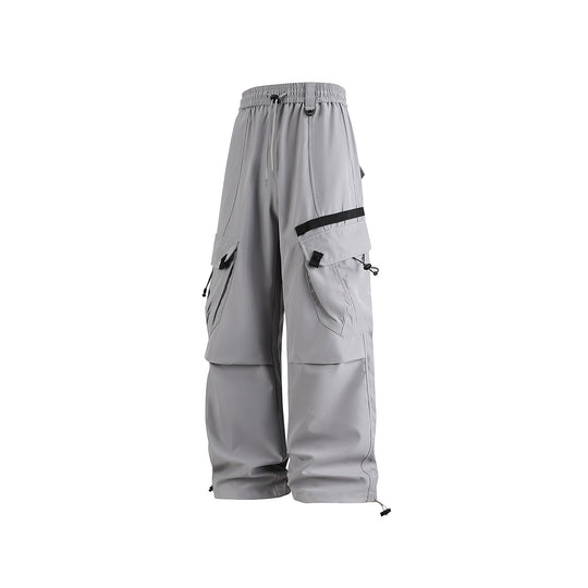 Herren Weite Utility-Cargo-Hose mit Tunnelzugbund, Multifachtaschen und verstellbaren Beinabschlüssen Nord Taschen