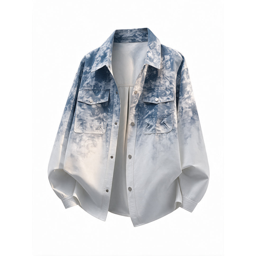 Damen Modische Overshirt-Jacke mit hohem Kragen und aufgesetzten Taschen Nord Taschen