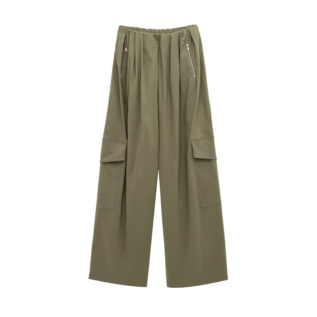 Damen 50+ asymmetrische Utility‑Bomberjacke mit Funnelkragen und breitem Rippenbund Nord Taschen