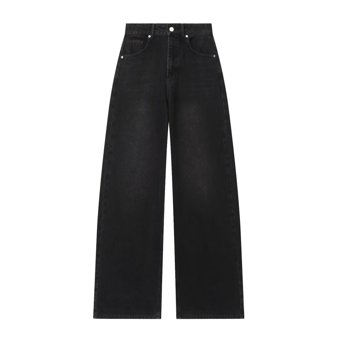Damen Weite Highwaist-Culottehose mit Five-Pocket-Design und fließender Leinenoptik Nord Taschen