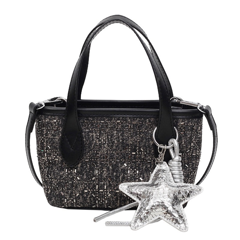 Damen Mini-Handtasche mit funkelndem Sternenanhänger Nord Taschen