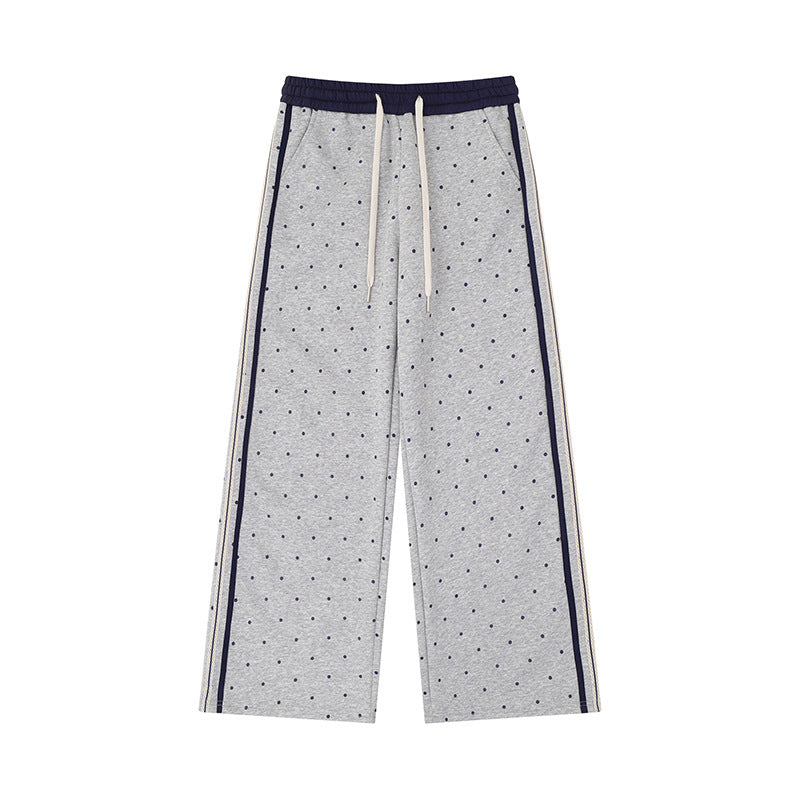 Damen Weite Relax‑Loungehose im Palazzo‑Schnitt mit Komfortbund, Kordelzug und seitlichen Kontraststreifen Nord Taschen