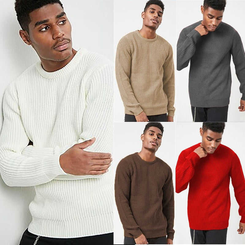 Herren Grobstrickpullover mit strukturiertem Rippdesign und lässiger Passform
